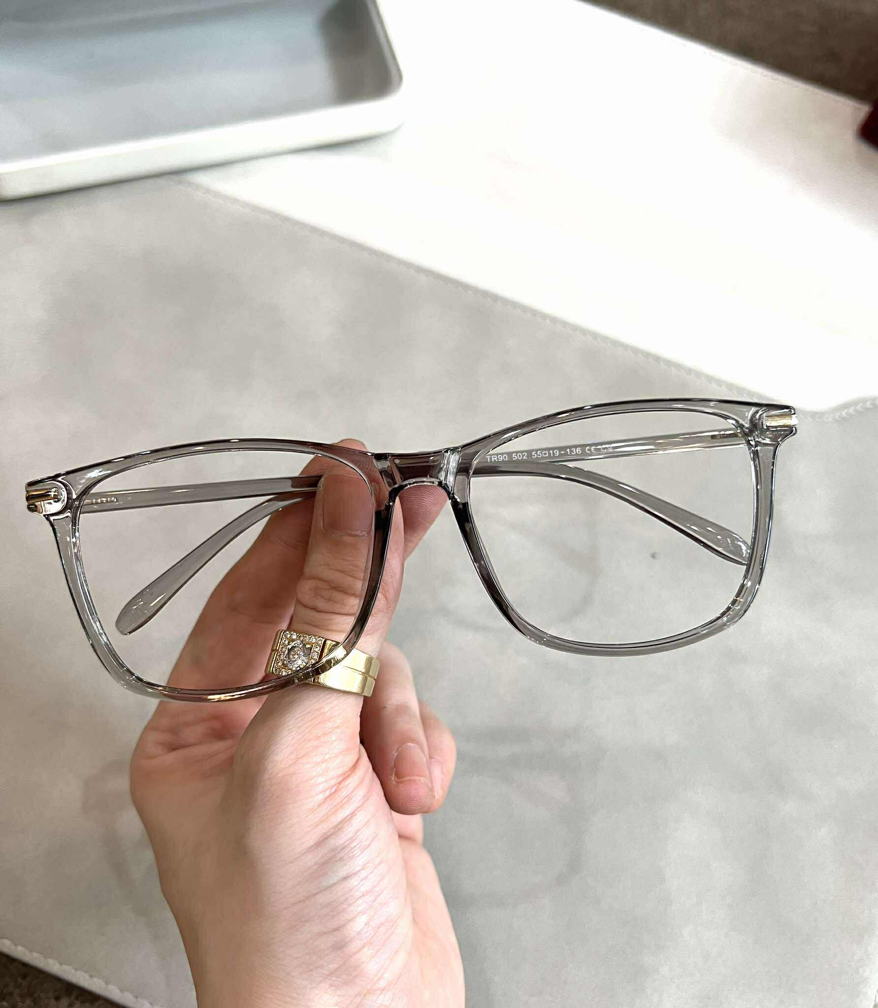 Kính Mắt vuông to gọng nhựa dẻo siêu bền, siêu nhẹ ulzzang Hàn Quốc