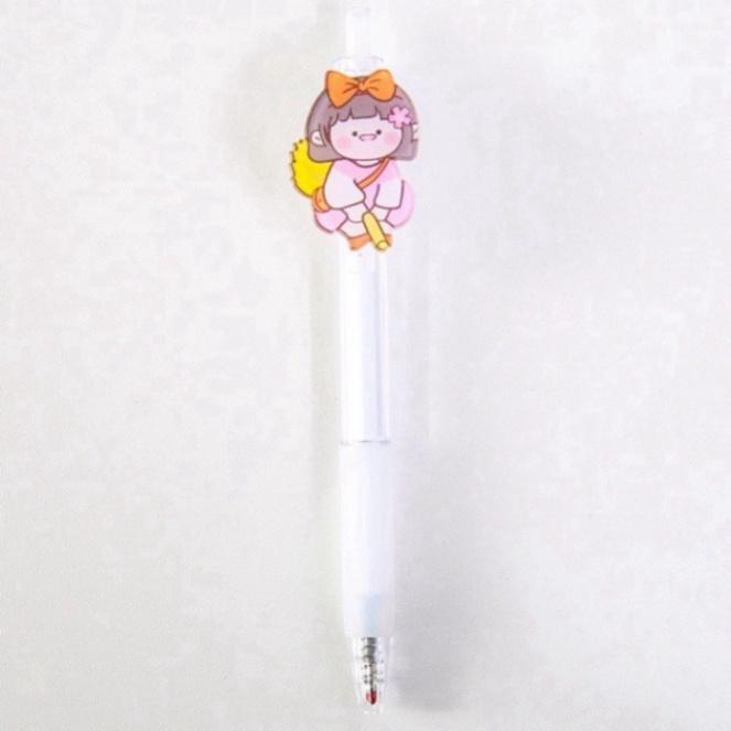Bút Bi Dễ Thương SIÊU KUTE_ Bút Bi Hình Cô Gái Gel Mực Đen 0.5mm