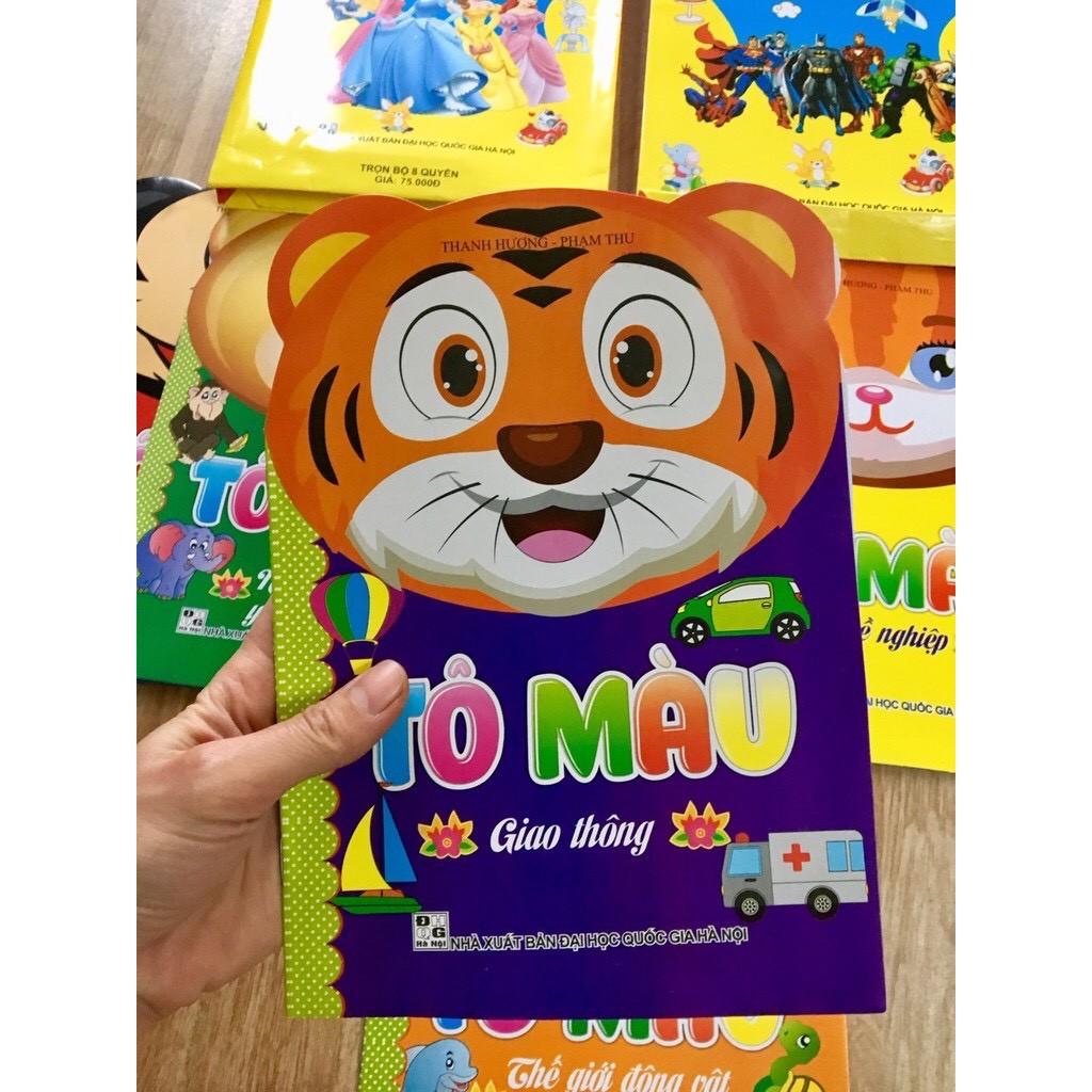 Set 8 quyển tô màu nhiều chủ đề cho bé