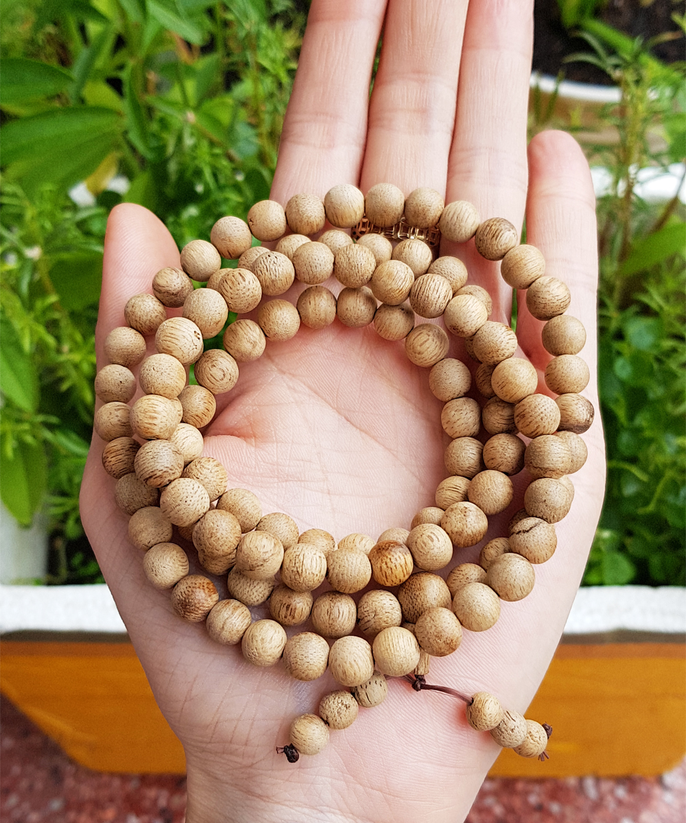 Chuỗi trầm hương dó vườn 7mm - tràng hạt tịnh độ 108 hạt