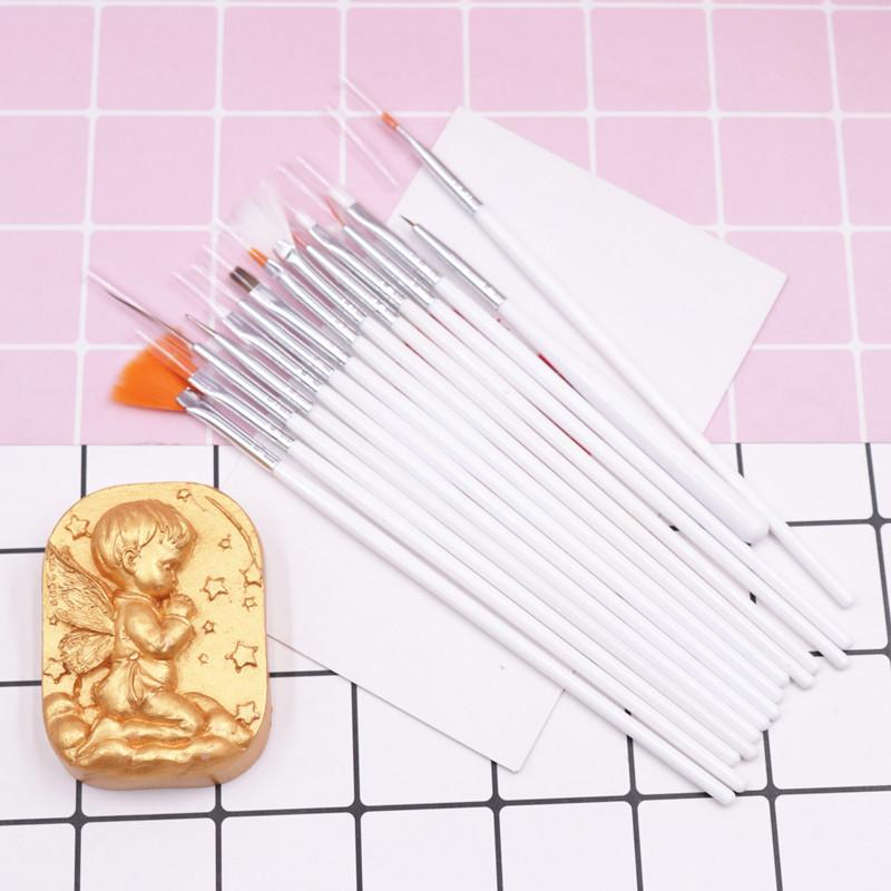 Bộ bàn chải nghệ thuật 15pcsnail, cho móng gel