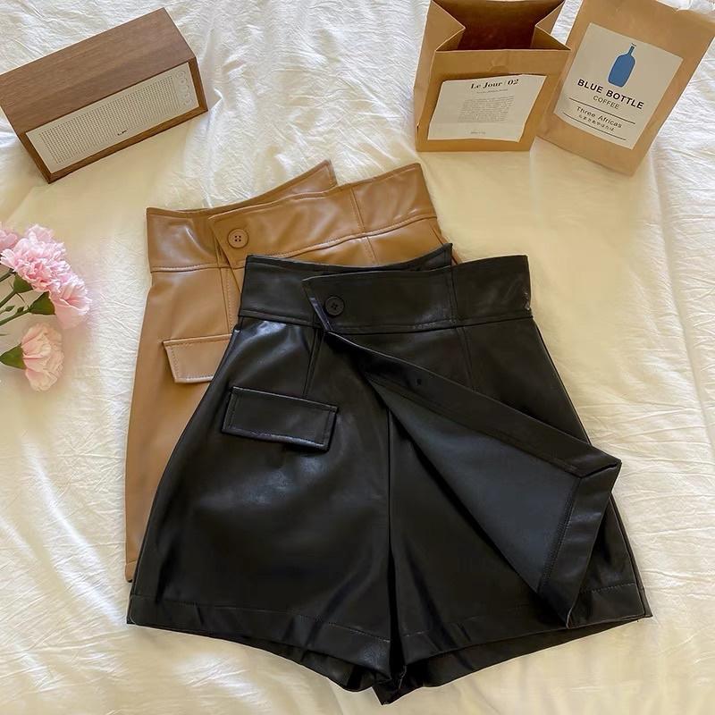 Quần Váy Da Nữ Lưng Cao 2 Túi Thời Trang TEP FASHION QV-D2C05