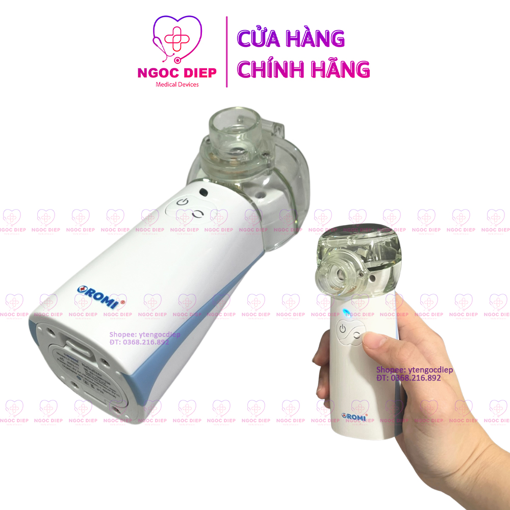 Máy xông khí dung cầm tay OROMI LT-N200 - Xông mũi họng siêu âm không tiếng ồn cao cấp