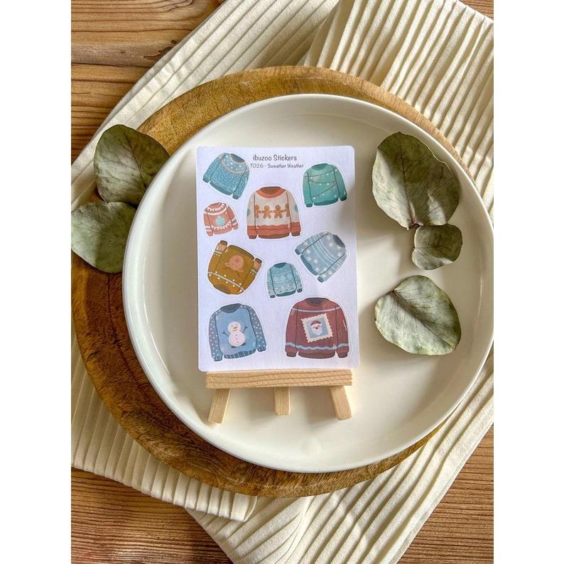 Sticker tự thiết kế - sticker sheet sweather weather - hình dán sổ, nhật kí bullet journal - unim031