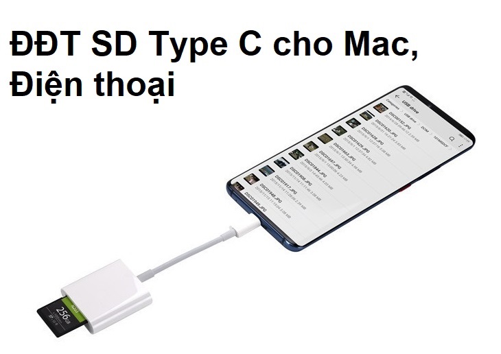 Đầu đọc thẻ Đầu đọc thẻ SD Type C cho Mac, Điện thoại