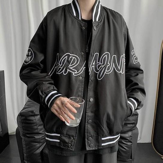 Áo khoác dù nam nữ unisex kiểu bomber form rộng, 2 lớp dày dặn