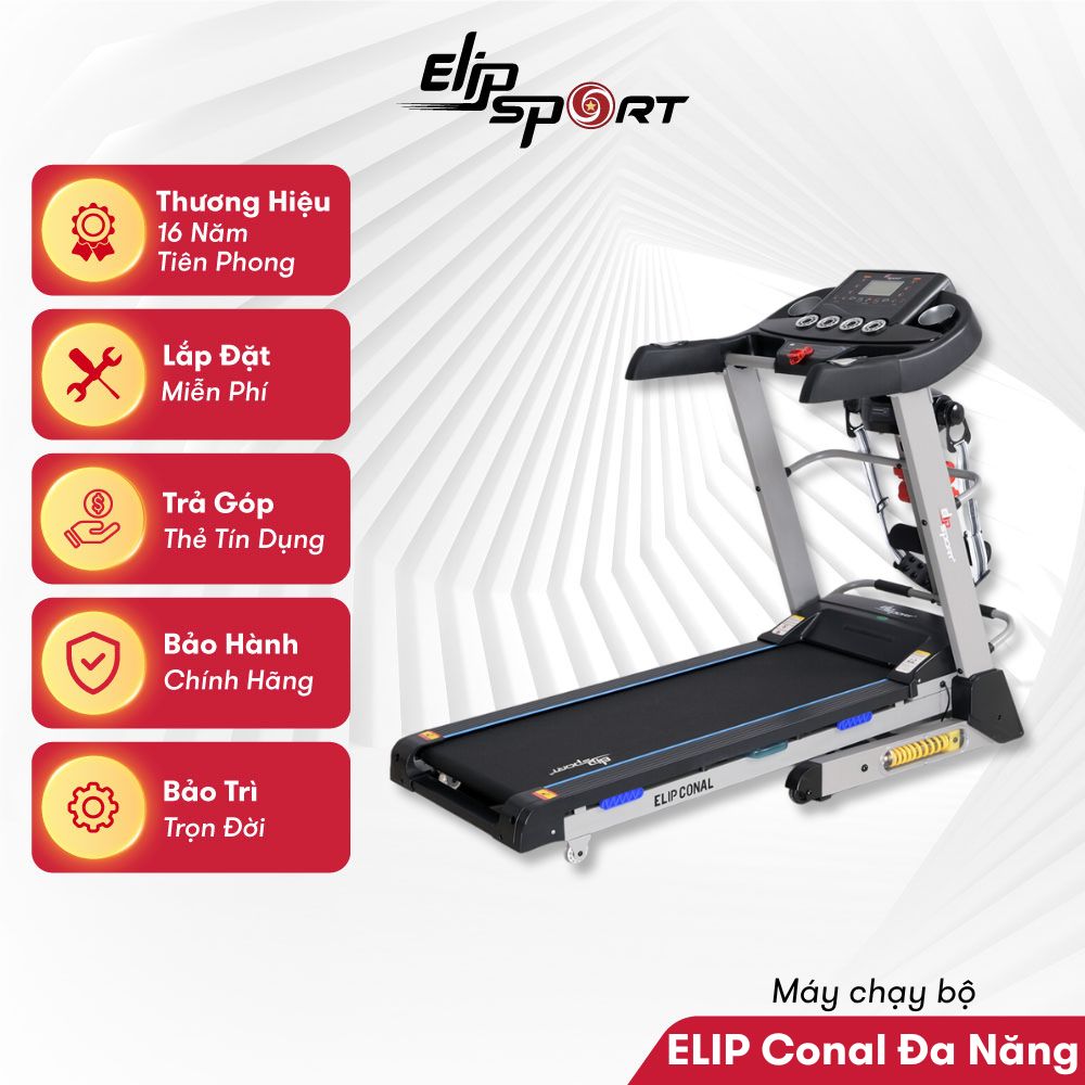 Máy Chạy Bộ Tại Nhà ELIP Conal Đa Năng Động Cơ Mạnh 2.5HP