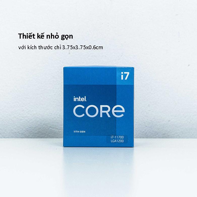 CPU Intel Core i7-11700 (2.5GHz turbo up to 4.9Ghz, 8 nhân 16 luồng, 16MB Cache, 65W) - Hàng Chính Hãng