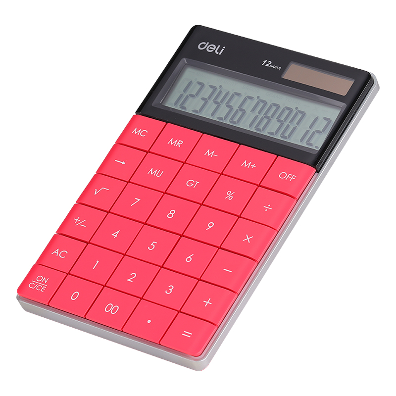 Máy tính TOUCH nhiều màu Deli 1589 Modern Calculator 12-Digit Giao màu ngẫu nhiên