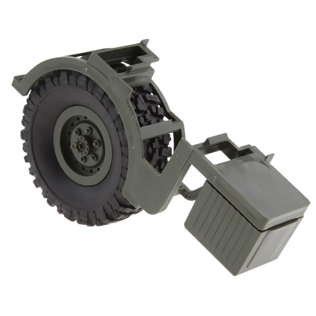 RC Dự Phòng Lốp W/Bình Dầu cho WPL 1/16 B36 B-36 B36K B36KIT Xe Tải Quân Sự