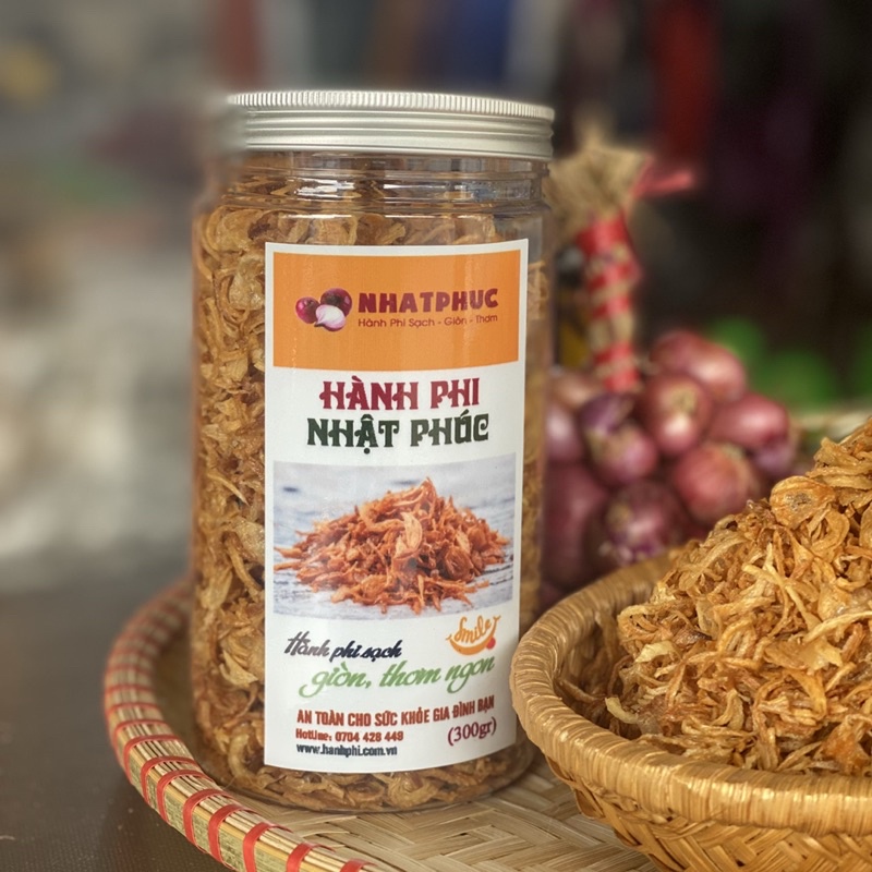 Hành Phi Sạch Ông Bốn - Thơm, Giòn, Nguyên Chất 100%( Hũ 300g)