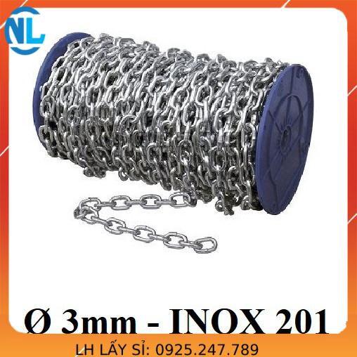 Dây xích INOX phi 3mm cáp thép giá sỉ