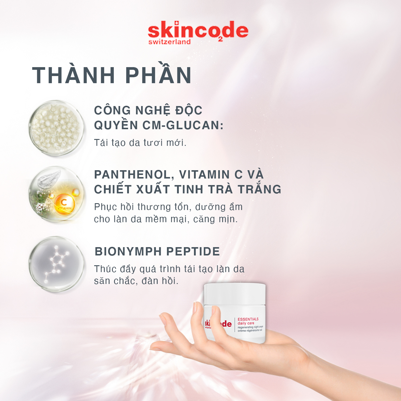 Kem dưỡng tái tạo da ban đêm Skincode Regenerating Night Cream 50ml - MS 1005,2