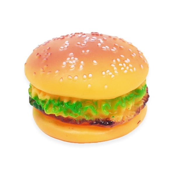 Đồ chơi nhựa mềm hamburger có phát âm thanh cho thú cưng - Hàng nhập khẩu Hàn Quốc