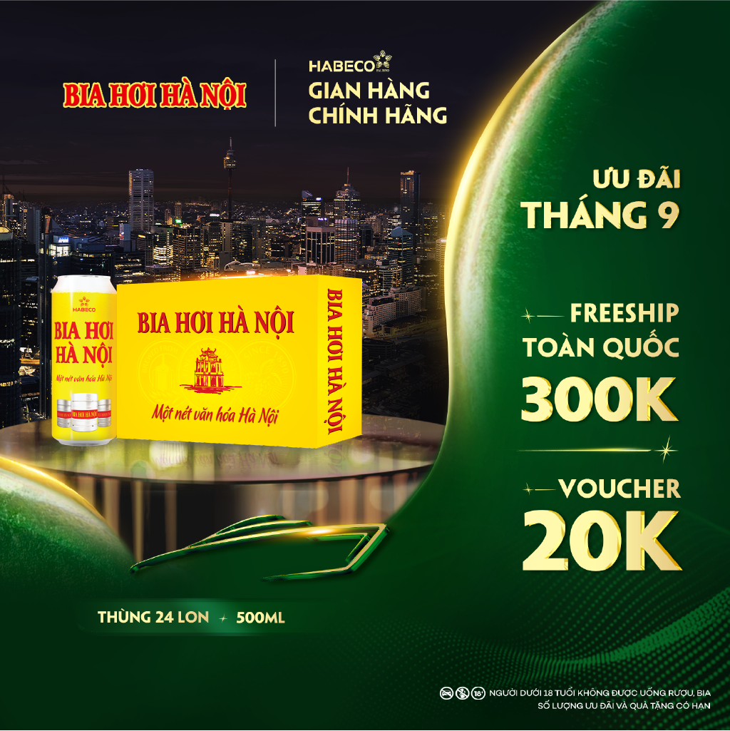 Bia Hơi Hà Nội – Thùng 24 lon 500ml
