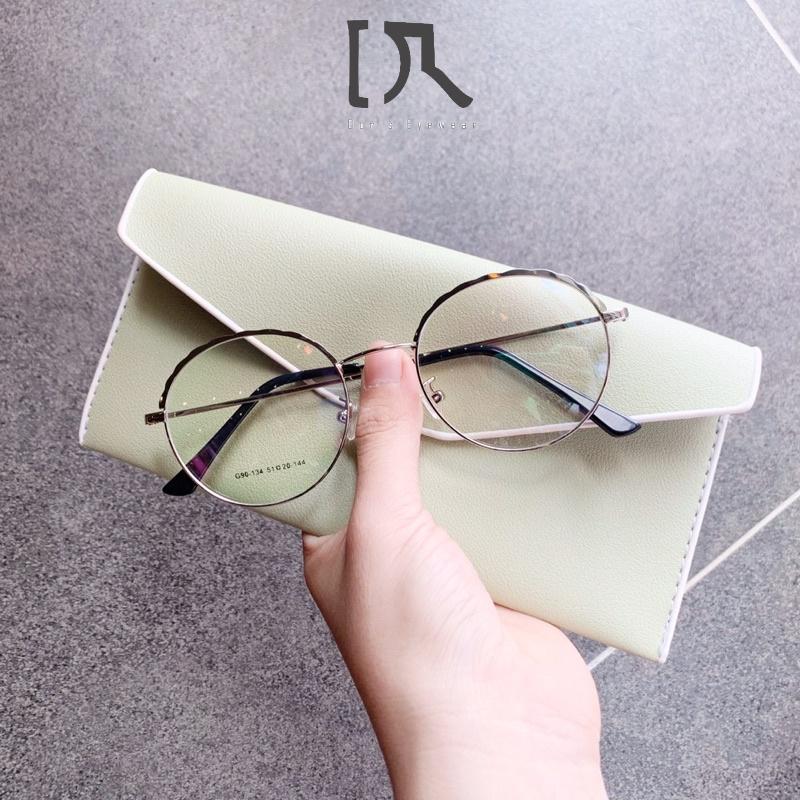 Gọng Kính Cận Tròn To Phối Viền Hoa Văn Nhiều Màu DORISEYEWEAR