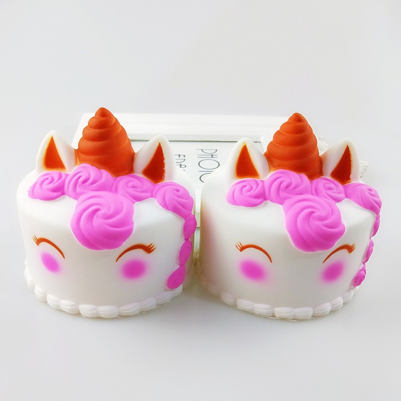 Set 2 Squishy bánh gato unicorn, squishy chậm tăng mùi thơm dịu nhẹ, đồ chơi cho bé trai và bé gái