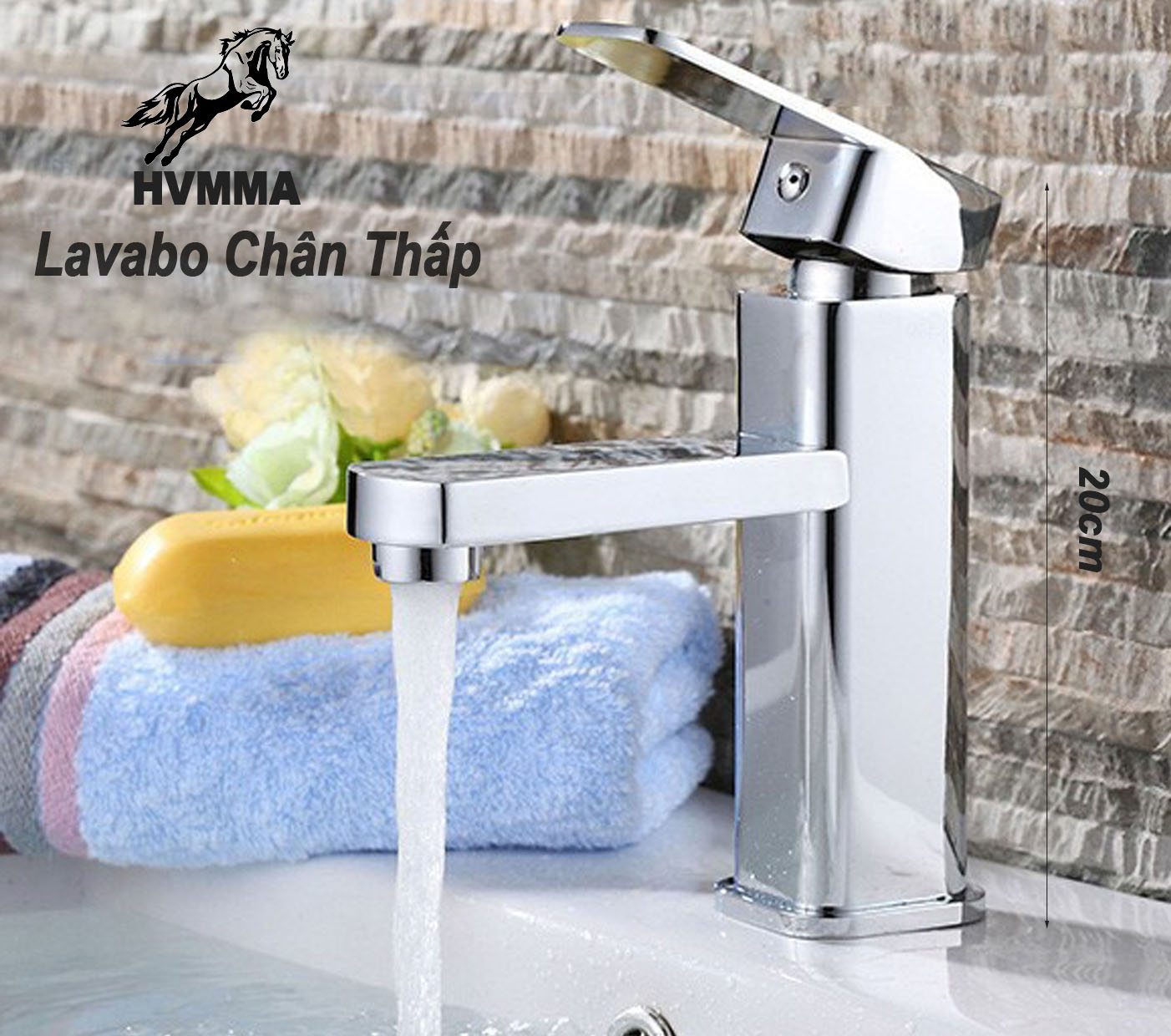 Vòi lavabo Hợp kim cao cấp HVMMA bán chạy + Tặng kèm cặp dây cấp siêu bền