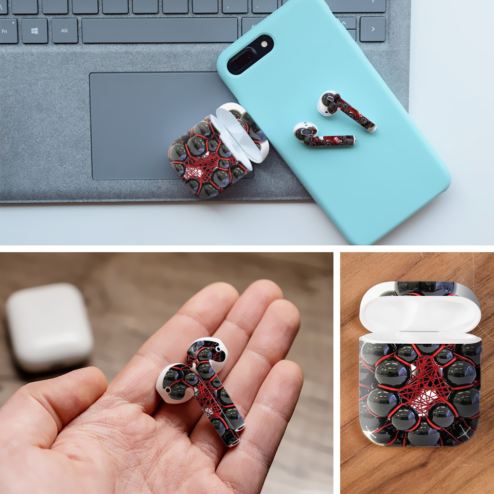 Miếng dán skin chống bẩn cho tai nghe AirPods in hình Họa tiết - HTx068 (bản không dây 1 và 2)