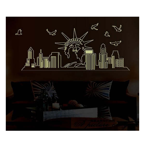 Decal Dán Tường Thành Phố Newyork Dạ Quang PK94