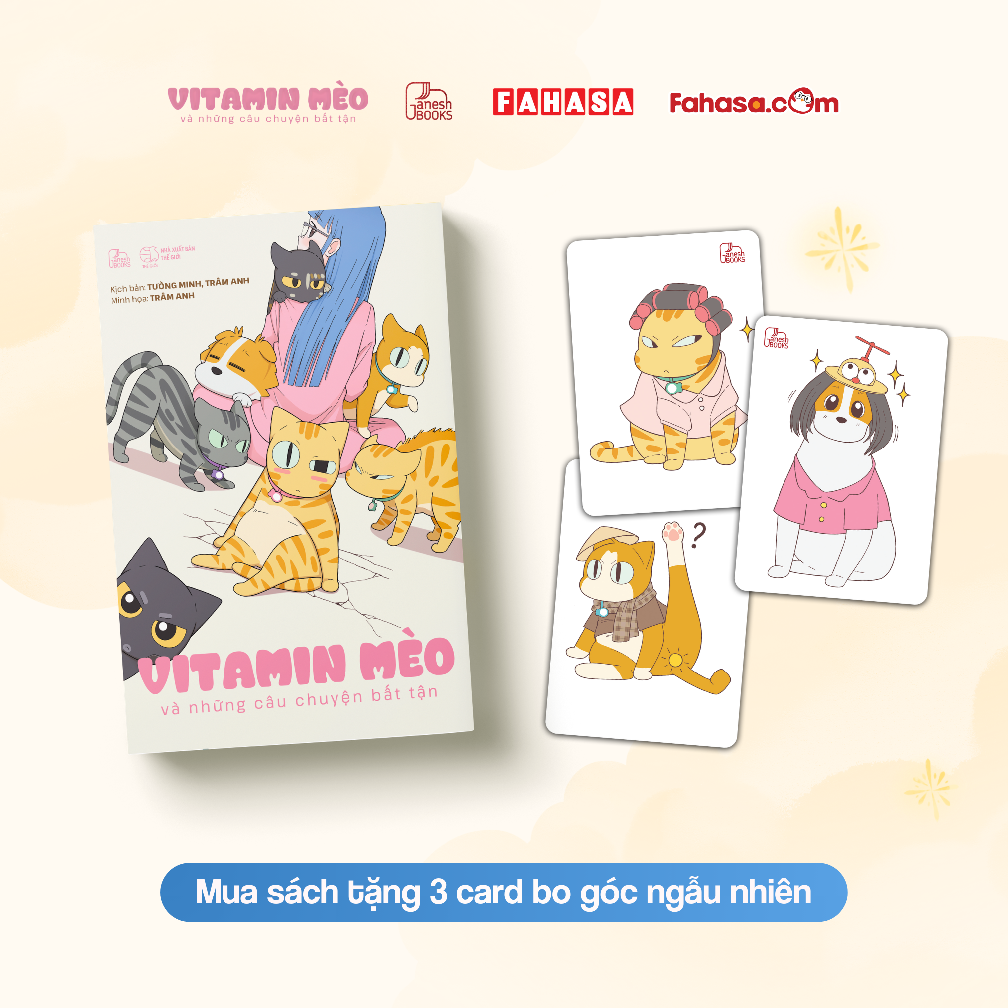 Sách - Vitamin Mèo Và Những Câu Chuyện Bất Tận - Tặng Kèm Random 3 Trong 7 Mẫu - Độc Quyền Fahasa