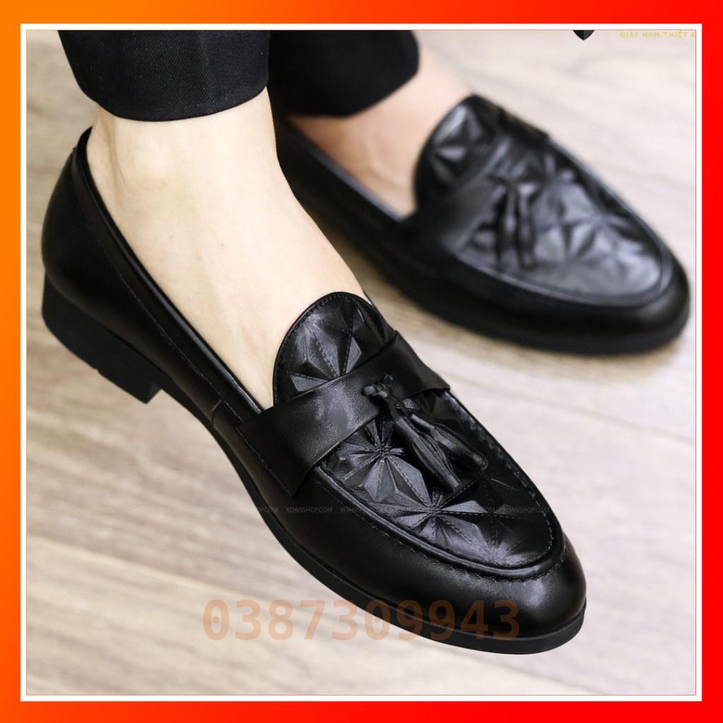 Giày Da Nam Bền Đẹp Gía Rẻ In 3D Thời Trang Có Chuông - Mã G012 chuông