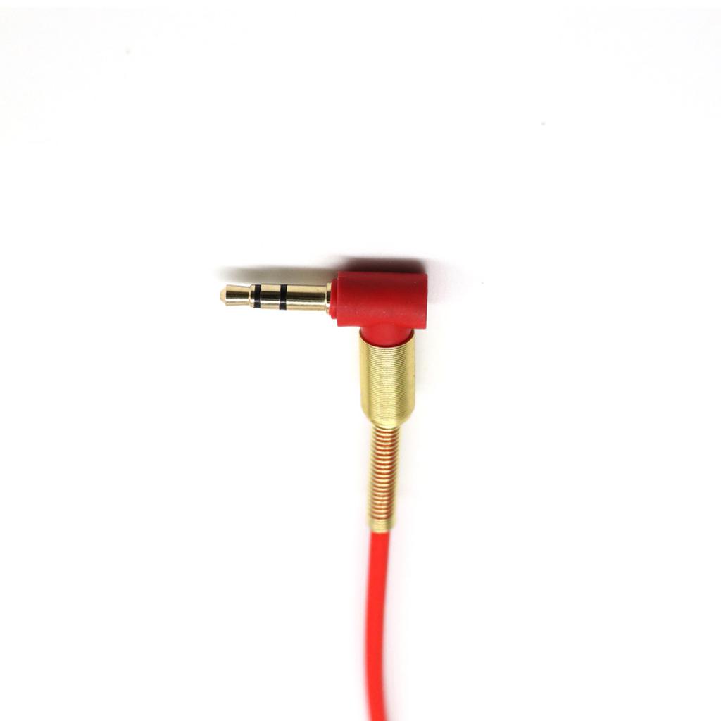 3.5mm  Audio Cable Male To Male 90 Degree Right Angle Aux Cable Red
