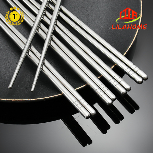 Set 5 Đôi Đũa Inox 304 Cao Cấp Phong Cách Hàn Quốc - Hàng Chính Hãng