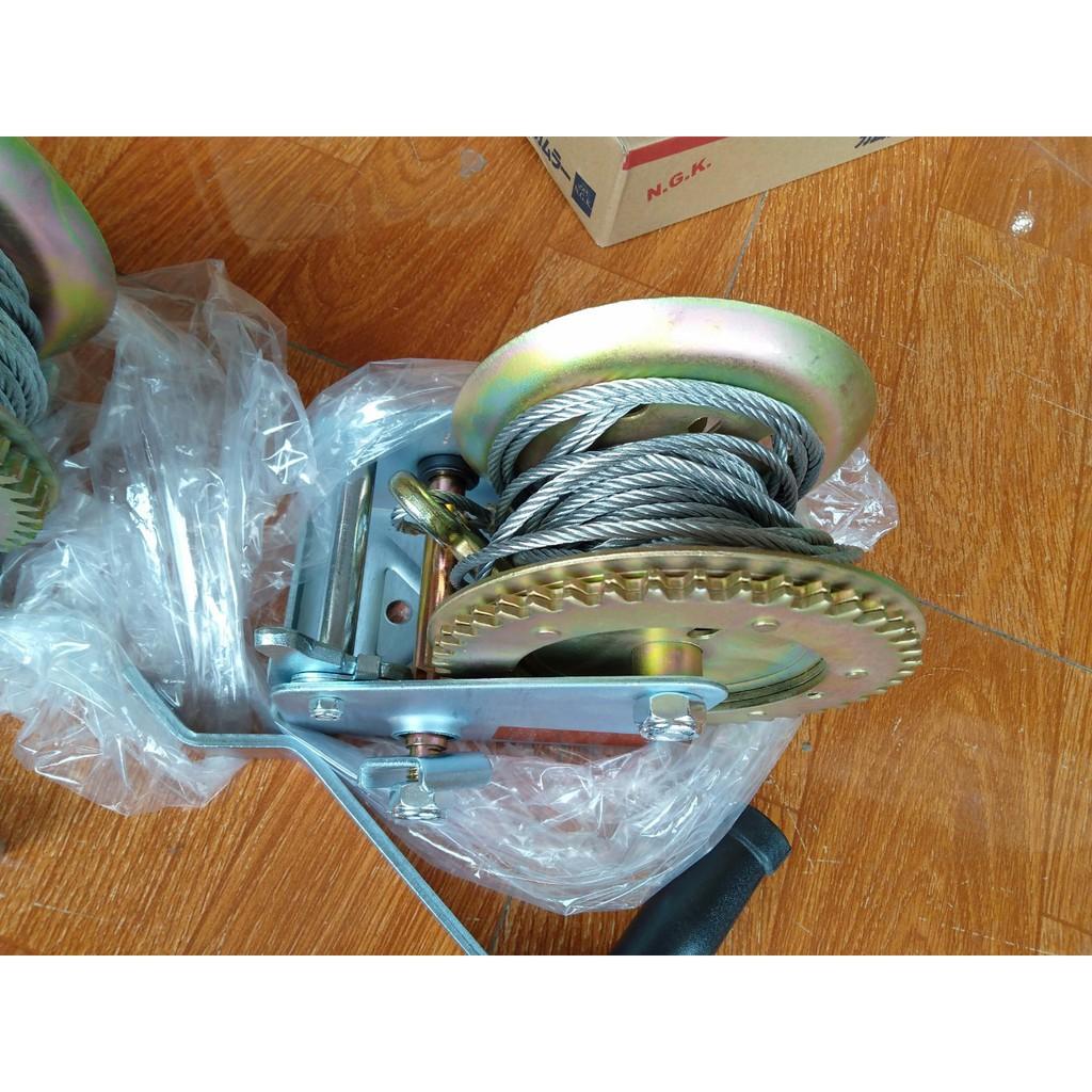 Tời Quay Tay 1600lbs Bánh Răng Đồng Tải Trọng 726 Kg, Cáp 10M