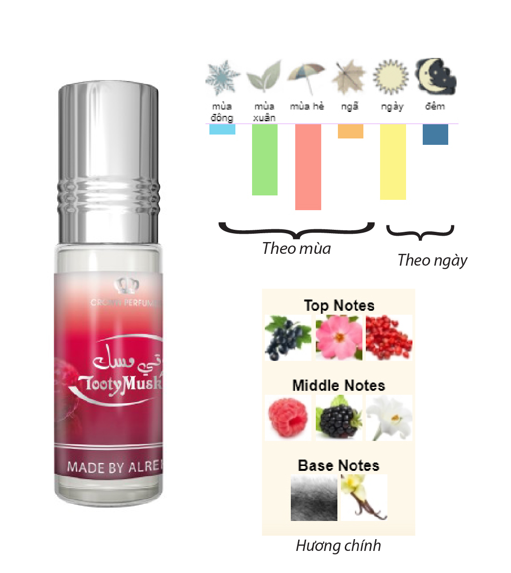 Tinh dầu nước hoa Dubai_ TOOTY MUSK Al-Rehab_ NỮ (Hàng chính hãng)