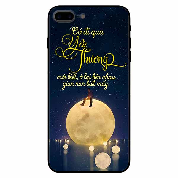Ốp lưng in cho Iphone 7 Plus/ 8 Plus Mẫu Đi Qua Yêu Thương