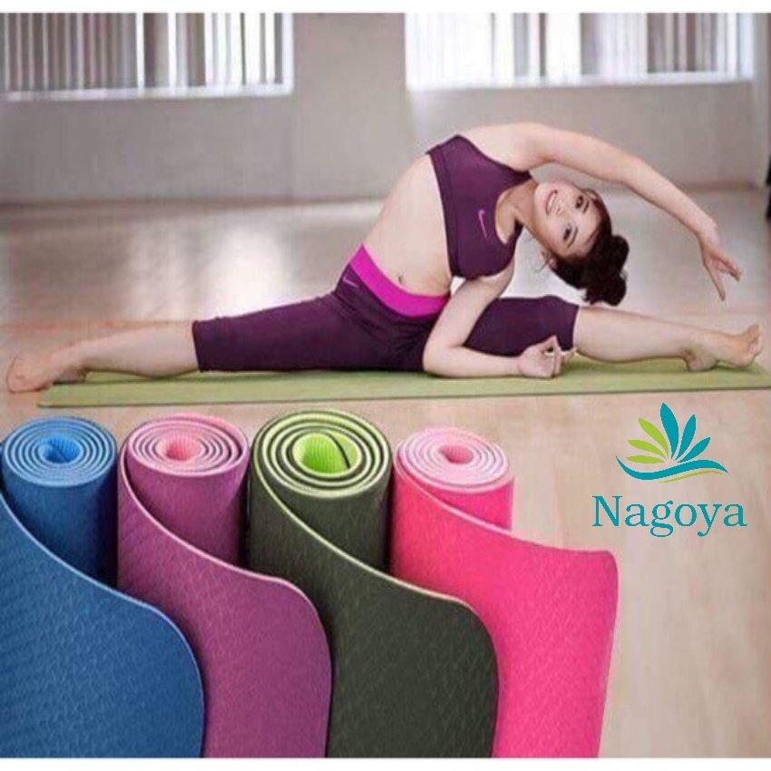 Thảm Tập Yoga TPE 2 Lớp 6mm, Thảm Tập Gym, Thảm Tập Yoga Không Thấm Nước, nhiều màu.