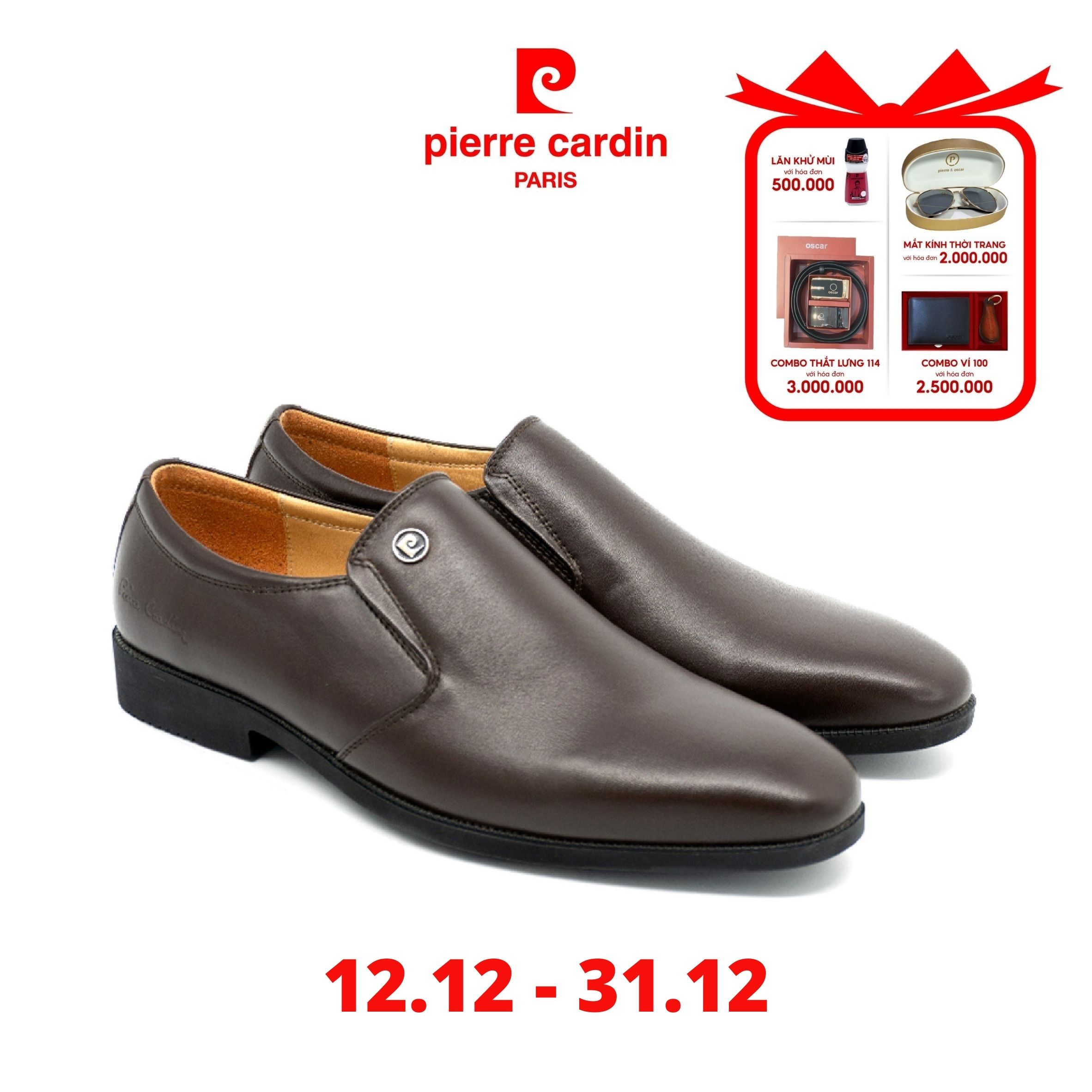 Giày Da Pierre Cardin Penny Loafer - PCMFWLC089BRW màu nâu