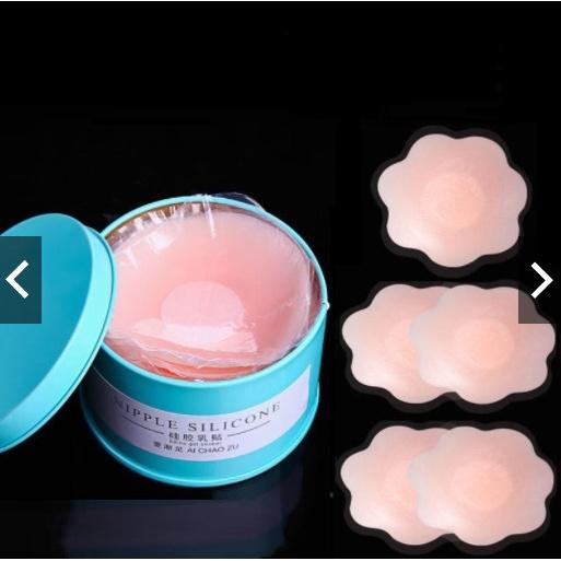 Miếng dán ngực silicon hộp thiếc