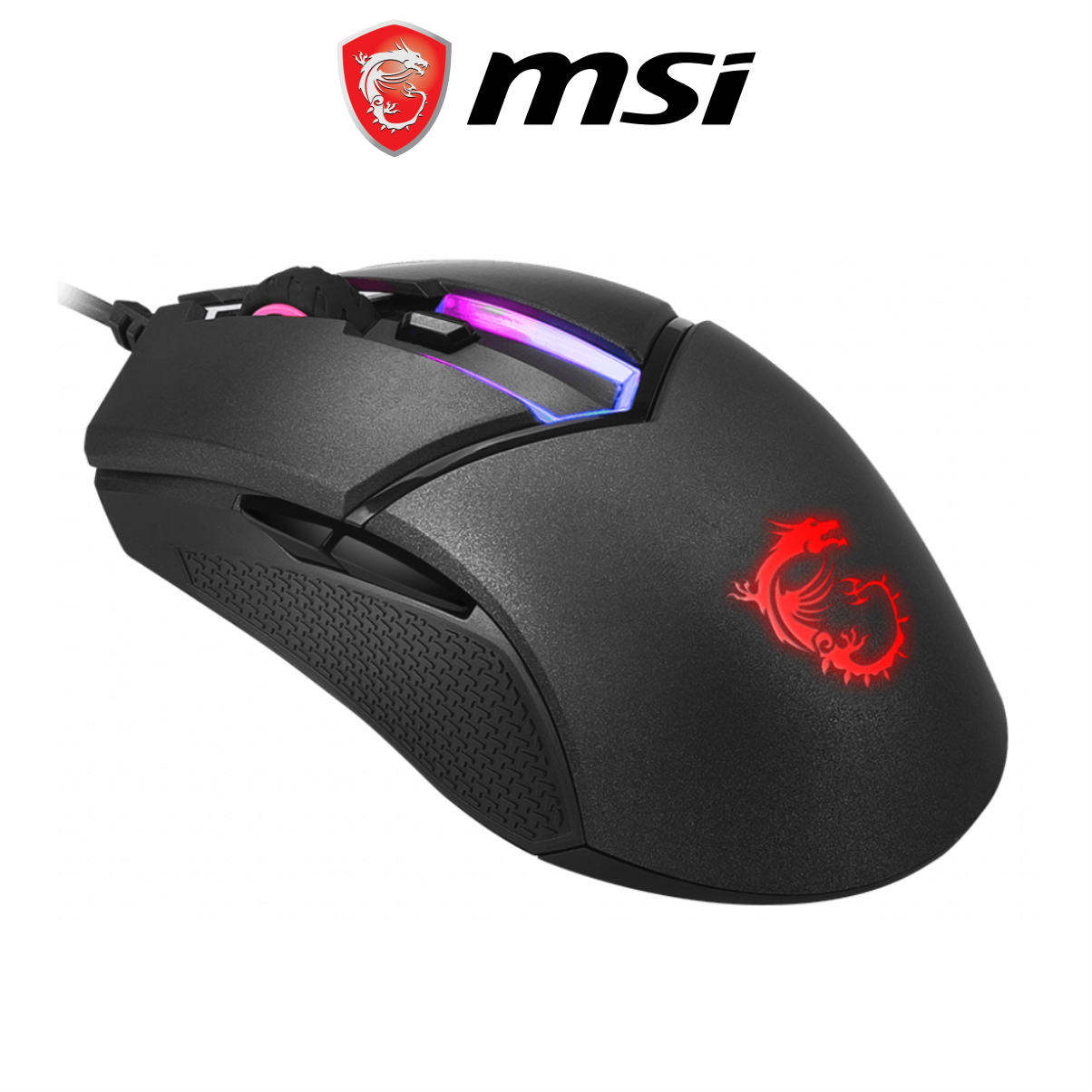 Chuột Gaming MSI Clutch GM30 Đèn LED RGB, 8 Nút, 6200 DPI Với 6 Mức DPI, Dây Cắm USB Dài 2M - Hàng Chính Hãng