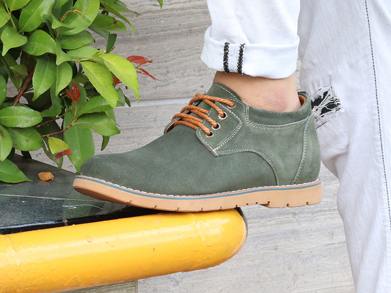 GIÀY TĂNG CHIỀU CAO GIÀY CAO DÀNH CHO NAM GIỚI T&TRA T68 DA LỘN - CAO 5CM GIÀY ĐỘN NAM CAO VƯỢT TRỘI