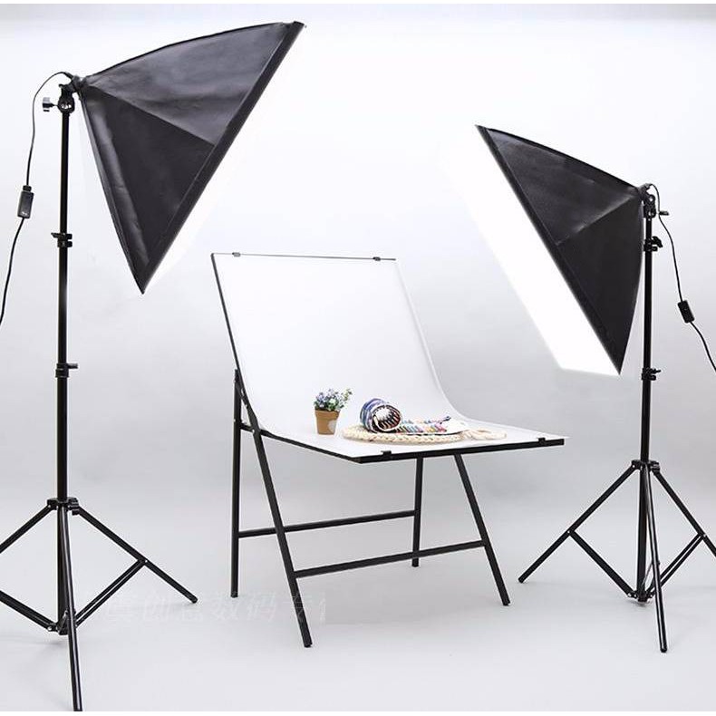 COMBO 2 Bộ kit softbox studio compas mk  200w 5500K hỗ trợ ánh sáng chụp ảnh sản phẩm , lookbook , chân dung