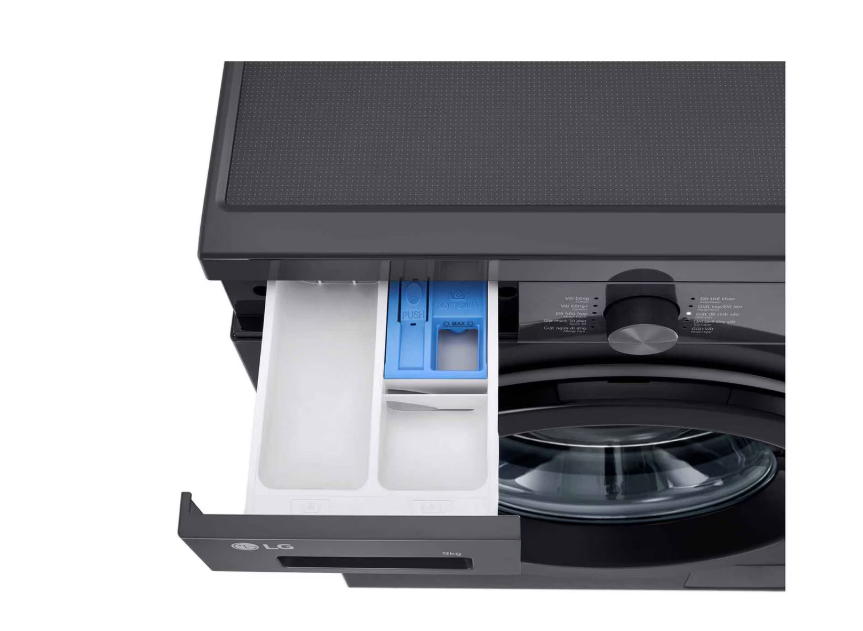 [Chỉ giao Miền Bắc/Nam] Máy giặt sấy lồng ngang LG AI DD Inverter 9kg màu đen FB1209D5M - Hàng Chính Hãng