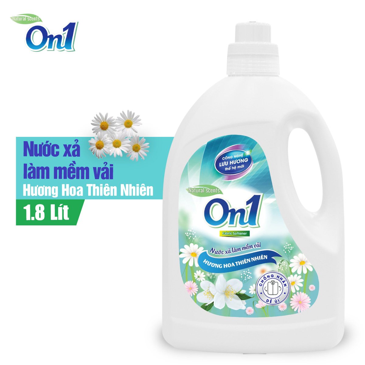 Nước xả vải On1 hương hoa thiên nhiên 1.8 lít L17901