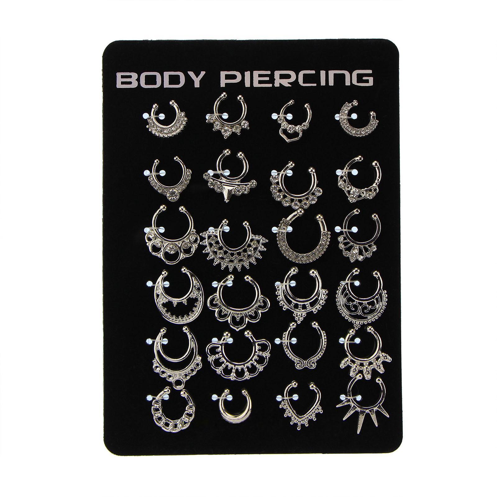 C Shape Nose Rings Nose Piercing Jewelry Septum Hanger Clip for Gold
