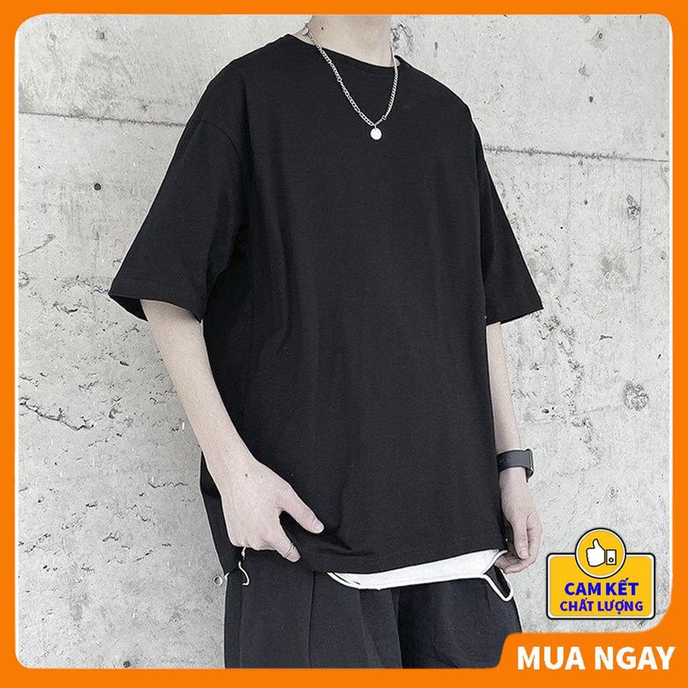 Áo thun nam nữ tay lỡ form rộng vải thun mềm mịn thoáng mát unisex big size Basic tee BIBINO