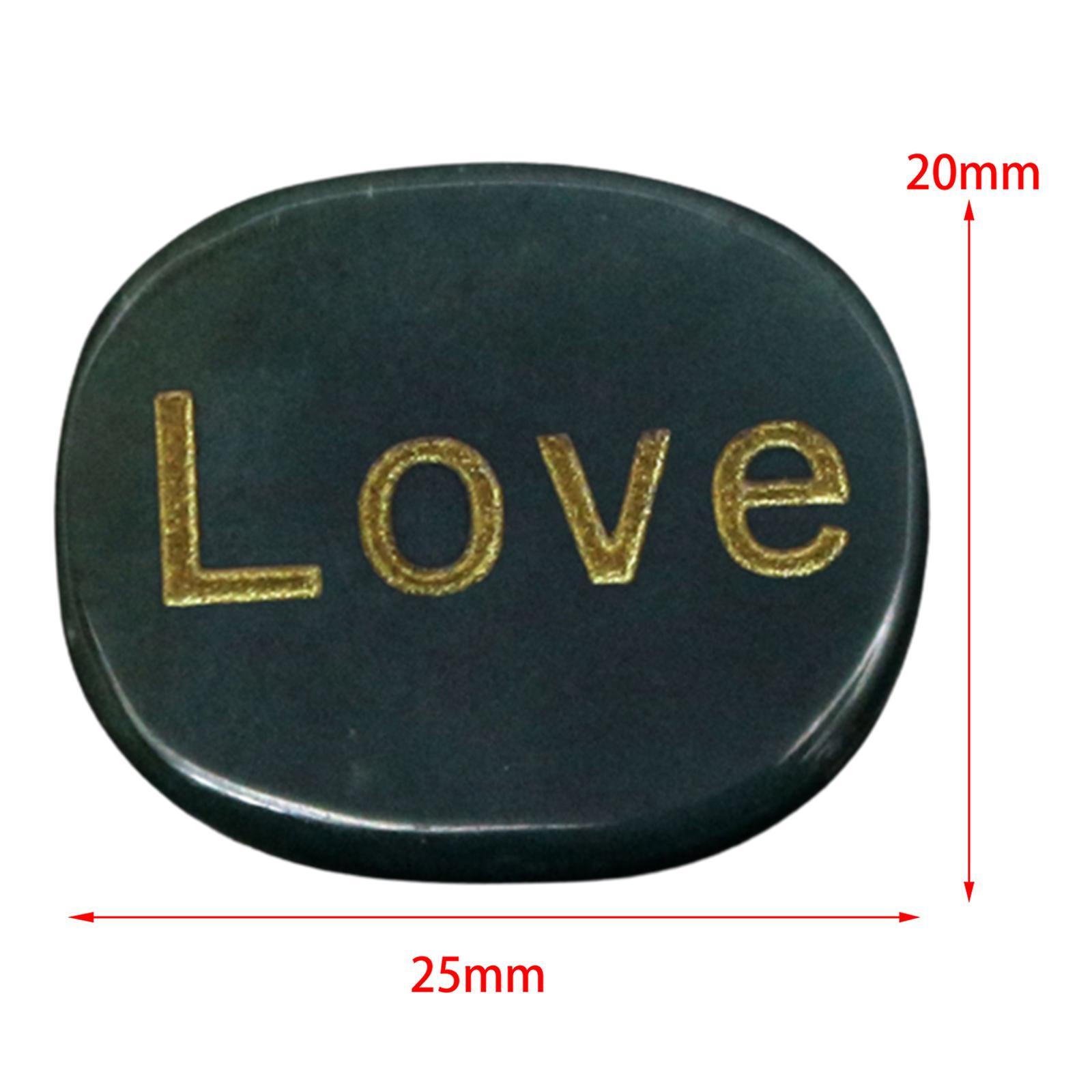 Small Engraved Stones, Polished Flat Oval Shape Tumble Stones Pocket Stones for Dorm Desk Night  Unique Gifts