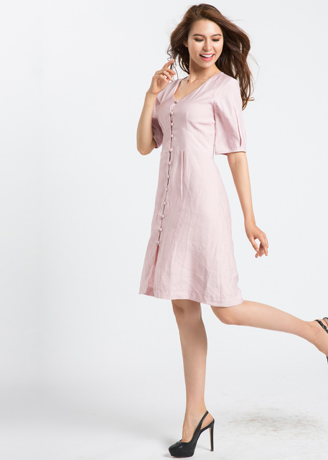 Đầm Ôm Ngực Hity DRE077 (Hồng Anh Đào Sakura)