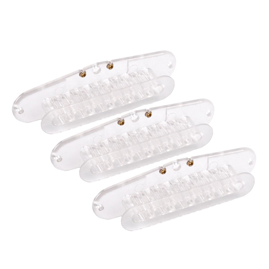 Sunnimix 3 Miếng Nhựa Dẻo Cầu Đơn Cuộn Dây Thu Bobbins 52 Mm Vít Bên Cho 6 Dây Đàn Guitar Điện Phần