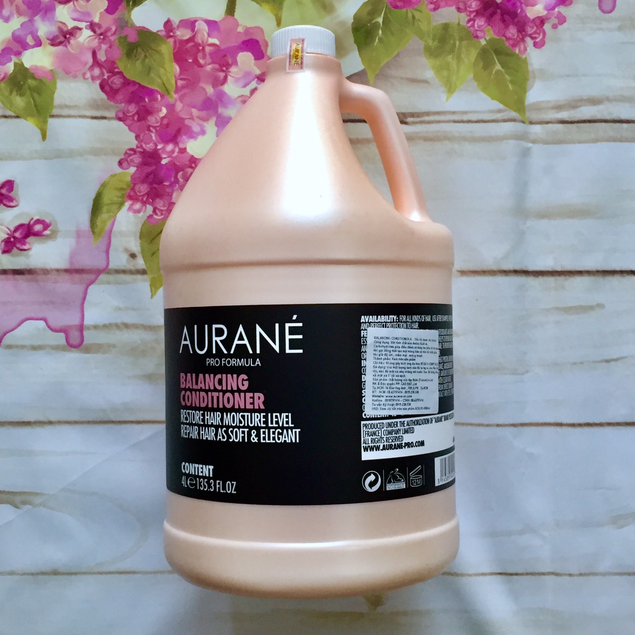 [+Tặng mũ trùm] Dầu xả tóc siêu mềm mượt Aurane Balancing Conditioner [dạng can 4L] chuyên nghiệp cho Salon