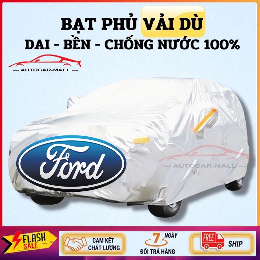 Bạt Phủ Ô Tô Vải Dù Ford EcoSport, Everest, Escape, Focus, Explorer, Ranger chống nóng, chống nước, có phản quang