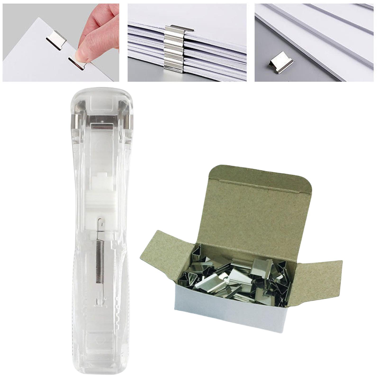 Mini Push Stapler with 100 Clips , 40 Sheet Capacity