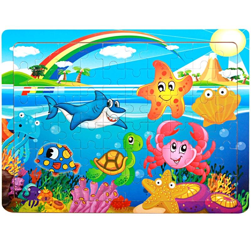 tranh xếp hình gỗ PUZZLE 60 miếng _ an toàn giúp bé tăng tư duy sáng tạo