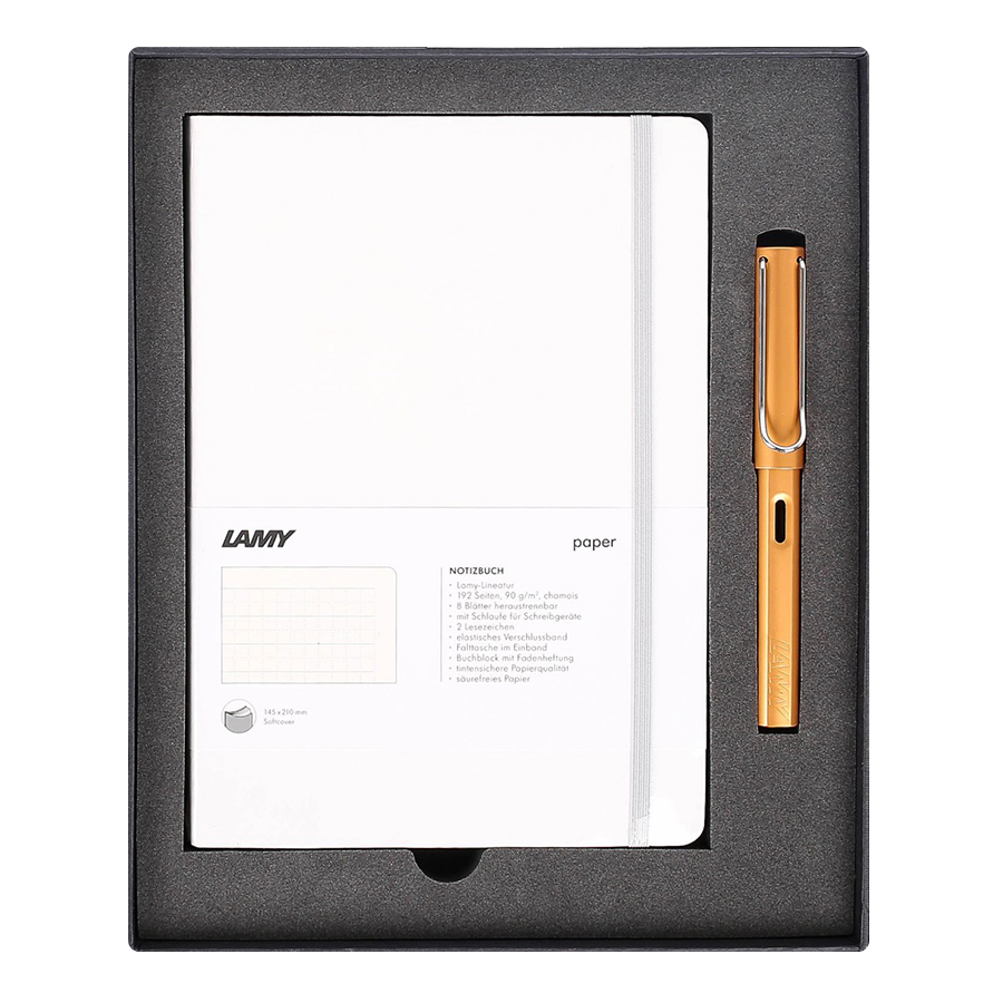 Gift Set Lamy Notebook A5 Softcover White + Lamy Al-Star Bronze - GSNAl0021