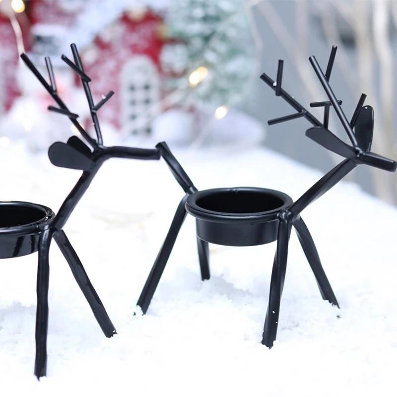 Giá Để Nến Trang Trí Giáng Sinh Hình Nai Sừng Tấm